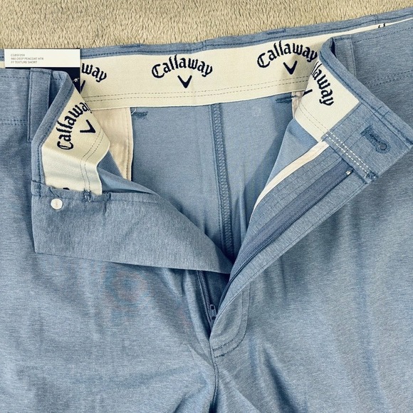 Callaway Performance Golf Shorts Mens 44 Blue Opti-Dri Stretch Media‎ Pocket NWT - Picture 7 of 16